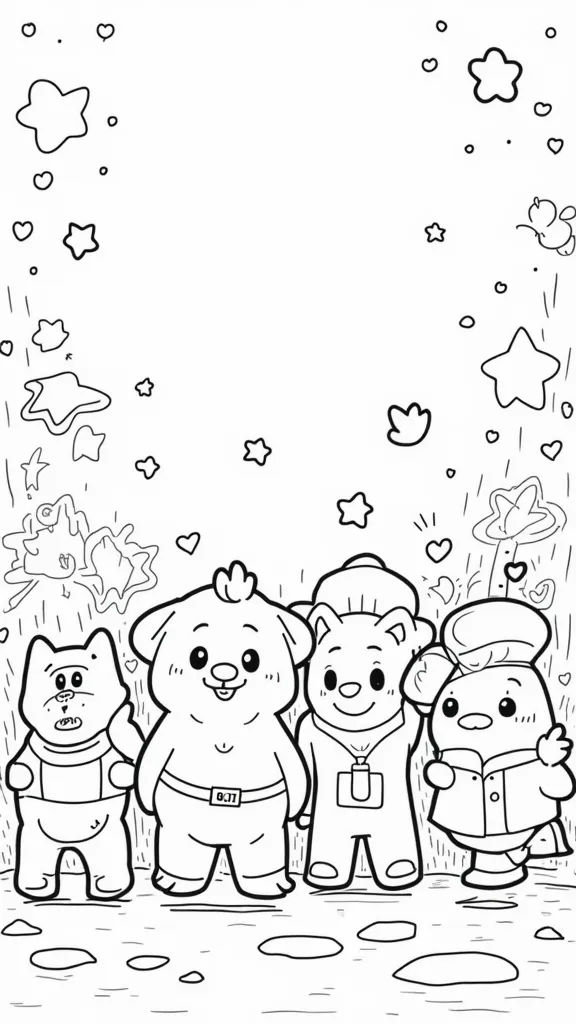 Página para colorear BT21